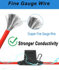 Copper fine gauge wire demonstrating stronger conductivity for Built Tough 2 Pack 6 Awg Maxi Fuse Holder With Two 80 Amp Fuses.