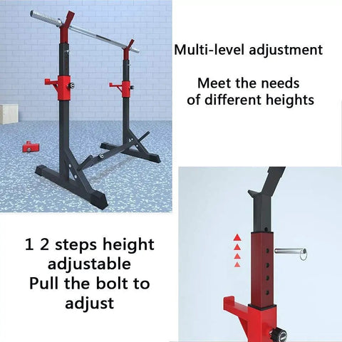 All In One Home Gym Squat Rack And Dip Stand With Barbell And Dumbbell Storage Heavy Duty Weightlifting Rack height adjustment