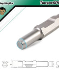 Close-up of 17 Inch Jack Hammer Bit Tamper Shank, hex end for Demolition Concrete Breaker, durable 40Cr steel.