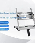 Premium Stainless Steel Cutting Machine Edge Guide Positioner For Trimmer Router, adjustable guide with smooth surface for precise cuts.
