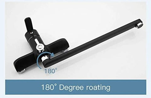 MXJCKSOQ Kitchen taps 1 Set 340mm Outlet Pipe Bath Shower Faucet Brass Body Surface Spray Painting Black Shower Head with 180° rotation feature.