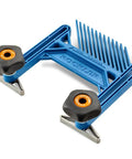 Adjustable Featherboard 11/16 Inch with ABS plastic and aluminum miter slot bars for table saw and router, angled top view