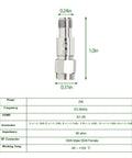 2 Pack SMA Male To SMA Female Coaxial RF Attenuator 3 dB Constant Attenuation 50 Ohm 2W DC To 8 GHz Ideal For RF Testing Signal Chain
