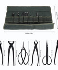 Beast Mode Bonsai Pruning Tool Kit 7 Piece Set With Carry Bag Stainless Steel Tools For Easy Trim And Precise Styling Bud Scissors Pliers Root Pruning Wire Tools And Shears, 59.5cm bag