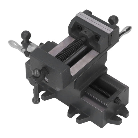 Saskate Cross Slide Machine Vise 3 Inch Cast Steel Bench Vise for Milling Drill Press with Precision Handwheel