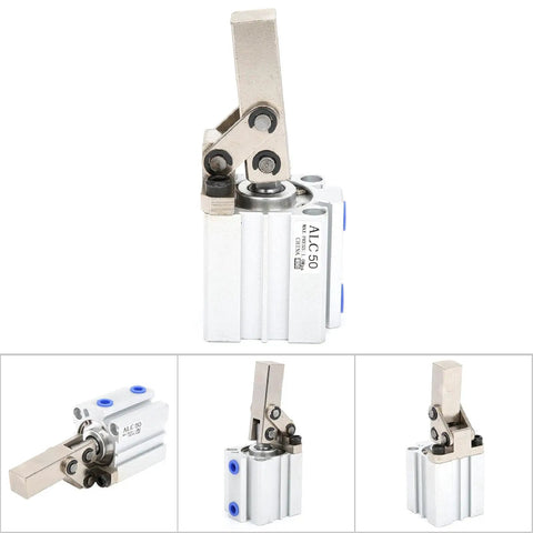 Double Acting Pneumatic Air Cylinder Clamp Arm Lever for Industrial Automation Equipment with Aluminum Body and M5x0.8 Connection