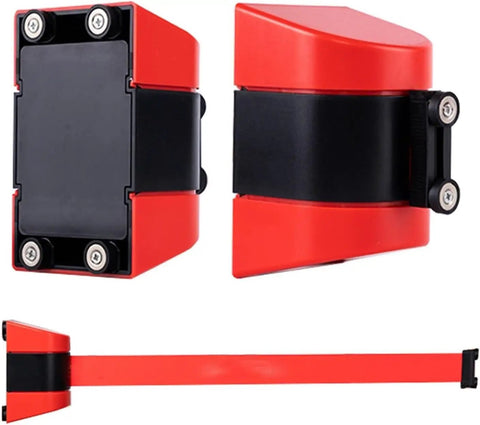 Heavy Duty Wall Mounted Retractable Barrier With 16 Foot Magnetic Safety Belt For Crowd Control And Fast Line Setup Crafted From Premium Abs Housing That Holds Up Like A Champ And Runs Dead Smooth Daily