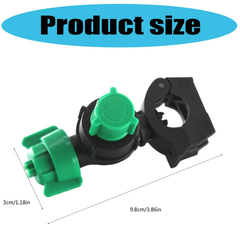 Adjustable Angled Sprayed Nozzle Set For Crop Irrigation, 10 Pieces External Thread Leakproof Design, size 9.8cm x 3cm
