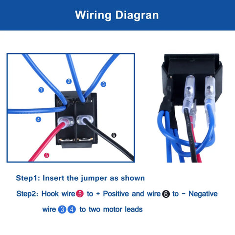 Beefy Waterproof DPDT Polarity Reversing Rocker Switch On Off On 3 Position Momentary Double Throw With Jumper Wires 6 Pins Snap In Toggle Switch 12V 20A 125V 16A 250V wiring diagram with jumper wires