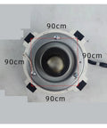 Top view of Brushless DC Motor For Air Conditioners ZKFN85822 Replacement with 90cm dimensions, showing metal structure