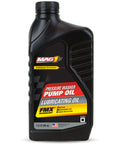 Top Drawer Pressure Washer Pump Oil With Advanced Anti Foaming Formula For Gas And Electric Machines in a 1 Quart plastic bottle.