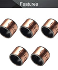 Five oilless bronze sleeve bearings, 0.31 inch bore, self lubricating, ideal for heavy duty repairs.