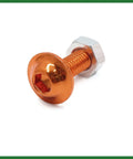 25 Pcs M6 Orange Aluminum Alloy Hex Socket Head Motorcycle Bolts Screws Nuts Set For Tough Long Lasting Ride Lightweight Corrosion Resistant Hardware