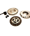 Heavy Duty Clutch Flywheel Conversion Kit For Vw Golf And Jetta 2009 To 2014 Featuring L4 Two Liter Engine parts arranged with flywheel and clutch.
