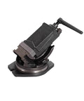 Heavy Duty Tilting Swivel Bench Vise 4 Inch Milling Vice For CNC Workbenches, angled view of durable design for precision clamping.