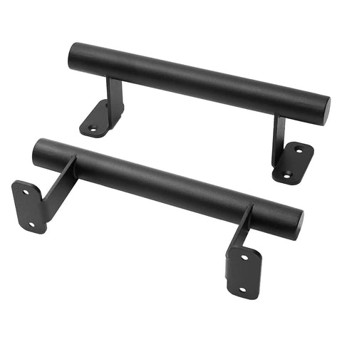 9 Inch Sliding Barn Door Handles Two Pack Black Powder Coated Iron Pull Handles For Gates Garage Outdoor Fence And Interior Closet Doors With No Slip Grip And Rust Proof Finish