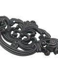 Skeletonized Bronze Cabinet Pulls Set Of 2 With Antique Dark Bronze Finish showing intricate design for dressers and cabinets.