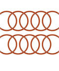 Silicone O Ring Set 29mm Outside Diameter 25.2mm Inner Diameter 1.9mm Cross Section VMQ Red Go-To Sealing Gasket 10 Pack High Temp Resistant