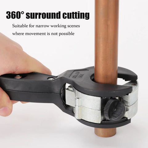 Ratcheting Tubing Cutter For Tight Spaces One Quarter To Seven Eighths Inch Two In One Close Quarters Tube Cutter cutting copper pipe