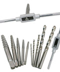 Pro Grade 11 Piece Damaged Screw Extractor Set For Removing Broken Screws And Bolts With Drill Bit Set, adjustable tap die wrench