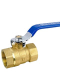 Top Shelf Rock Solid Brass Ball Valve With Easy Turn Lever Handle For Copper Plumbing And Bsp Thread Connections Built Tough, close-up