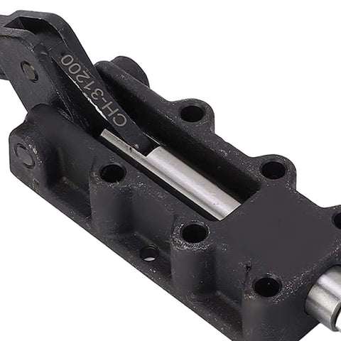 Close-up of 50mm Stroke Double Headed Heavy Duty Push Pull Toggle Clamp For Welding with carbon steel construction and side mount.