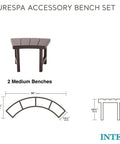 Two Pack PureSpa Accessory Benches For Four Person Spas, Easily Combine To Create A Larger Bench, storage for towels and snacks