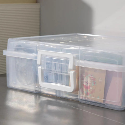 Keep Your Photos Shipshape And Stashed With This Roomy Storage Box Featuring Sixteen Secure Snap Covers For 4X6 Prints Greeting Cards Stickers And Craft Gear To Hold Your Essentials Neat As A Pin Always