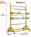 Heavy Duty Packing Station With Upgraded Cutter And Steel Bubble Roll Dispenser Stand Mobile Shipping Prep Cart Built Tough for 180cm tall use.
