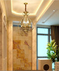 Modern Chandelier Ceiling Pendant Light Fixture For Dining Room Bedroom Porch And Garden With Chic Candle Design in a cozy hallway.