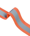 See And Be Seen High Visibility Reflective Tape Strip 2 Inch By 66 Foot Sew On Orange for clothing, backpacks, rain gear durable polyester.