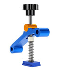 Heavy Duty T Track Clamps With Spring Nut Offer Adjustable Pressure Plate Slider For Woodworking And Metal Milling Tables Featuring 100mm Clamping Range to secure workpieces.