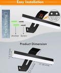 Rechargeable Picture Light With Remote 4000mAh Battery 300 Lumen LED Art Light Bar installation with magnetic backing and dimensions