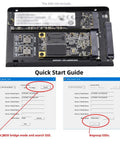 Dual Slot M.2 Ngff Bridge Straight Up Transforms MSATA Drives Into A Rugged 2.5 Inch SATA HDD Enclosure For Desktops And Laptops Offering JBOD RAID0 Span Modes That Will Seriously Punch Up Your Storage Game with quick start guide.