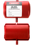 Two Pack Electrical Plug Lockout Kit For Lockout Tagout OSHA Compliant 110V And 220V Plug Locks With Two Safety Padlocks Simple Three Step Lockout For Home Shop Or Factory No Fuss System Included, red device with warning label