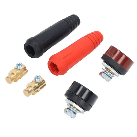Welding Cable Panel Connector Set 12 Pcs Quick Connect Plug Socket For Welder Cable Repair Power Supply Connections ABS