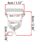 Five Set Stainless Steel Window Well Cover Clips Hardware Kit dimensions illustration