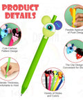 Five Cute Cartoon Mouse Head Ballpoint Pens Set With Retractable Tips In Multiple Colors For Teachers And Students Notes Journal Doodling Office Supplies Totally Fun For School Or Home Use with product details and features such as design, clip, and styles visible