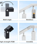 Vertical Pivot Connector For Flat Handrails 0 To 90 Degree Adjustable Fittings For HT10 HL10 HL14 Stair Rails Heavy Duty POM Material 2 Pack HA23 BNP Easy Install And Rock Solid Support showing multi-angle and weldless installation
