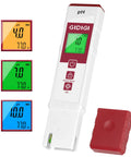 Water pH Meter With Color Display And Dual Data Readout, Easy ATC pH Tester With Calibration Kit for pools and aquariums