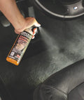 Applying Carpet Bomber Upholstery Cleaner Citrus Power That Lifts Grease Dirt And Odors Tough Grime Be Gone inside car