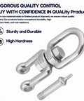 Top Shelf 304 Stainless Steel Swivel Shackle And Snap Hook Built For Marine And Backyard Cooking Rock Solid 6Mm Heavy Duty Hardware, durable design.