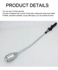 Steel Chromic Plated Golf Swing Trainer Stick For Right Hand Golfers, Portable Swing Speed Training System With Rubber Grip
