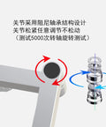 Detailed view of Heavy Duty Monitor Arm With Roomy Keyboard Tray Sweet Pick For Rapid Workspace Swaps showing adjustment mechanism.