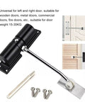 Automatic Door Closer Quiet Aluminum Alloy Self Closing Mechanism Spring, Heavy Duty 20-40Kg Doors, Up To 39 Inch Wide
