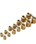 8-18mm Brass Barrel Concealed Cabinet Hinges in various sizes, rust-resistant, for small furniture doors, clean modern look.