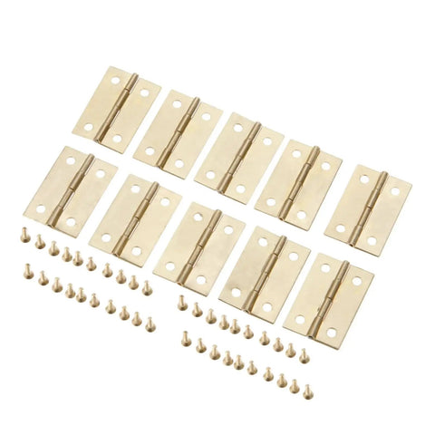 Gold 35x22mm Cabinet Hinge Set For Small Doors And Drawers 4 Hole Jewelry Box Decorative Hardware Zinc Alloy Build For Lightweight Strength