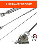 Magnetic pickup tool lifting keys, silver rod design, suitable for retrieving small metal objects.