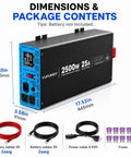Heavy Duty Battery Backup Keeps Your Basement Dry No Sweat Dual Sump Pump Setup Built Tough For Hurricanes And Blackouts, 2500W inverter dimensions.