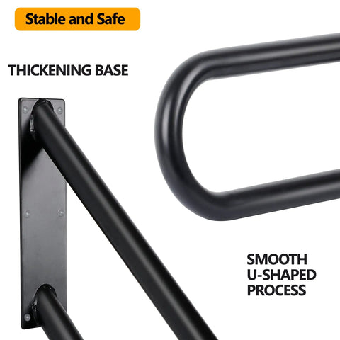 Close-up of Rugged RV Stairs With Handrail And Step Covers 5 Step Ladder For Outdoor Use Heavy Duty 5th Wheel showing handrail detail